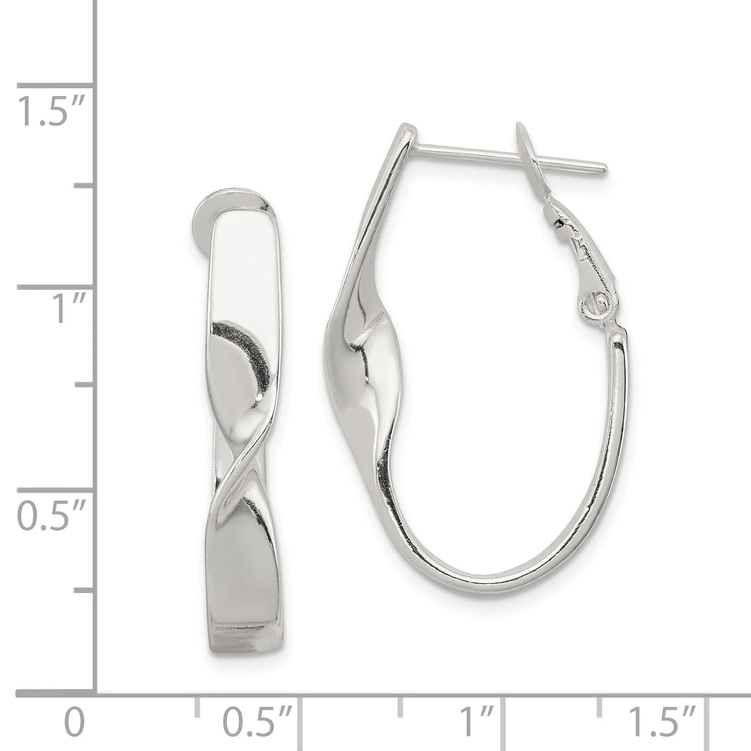Sterling Silver Twisted Clip Back Earrings