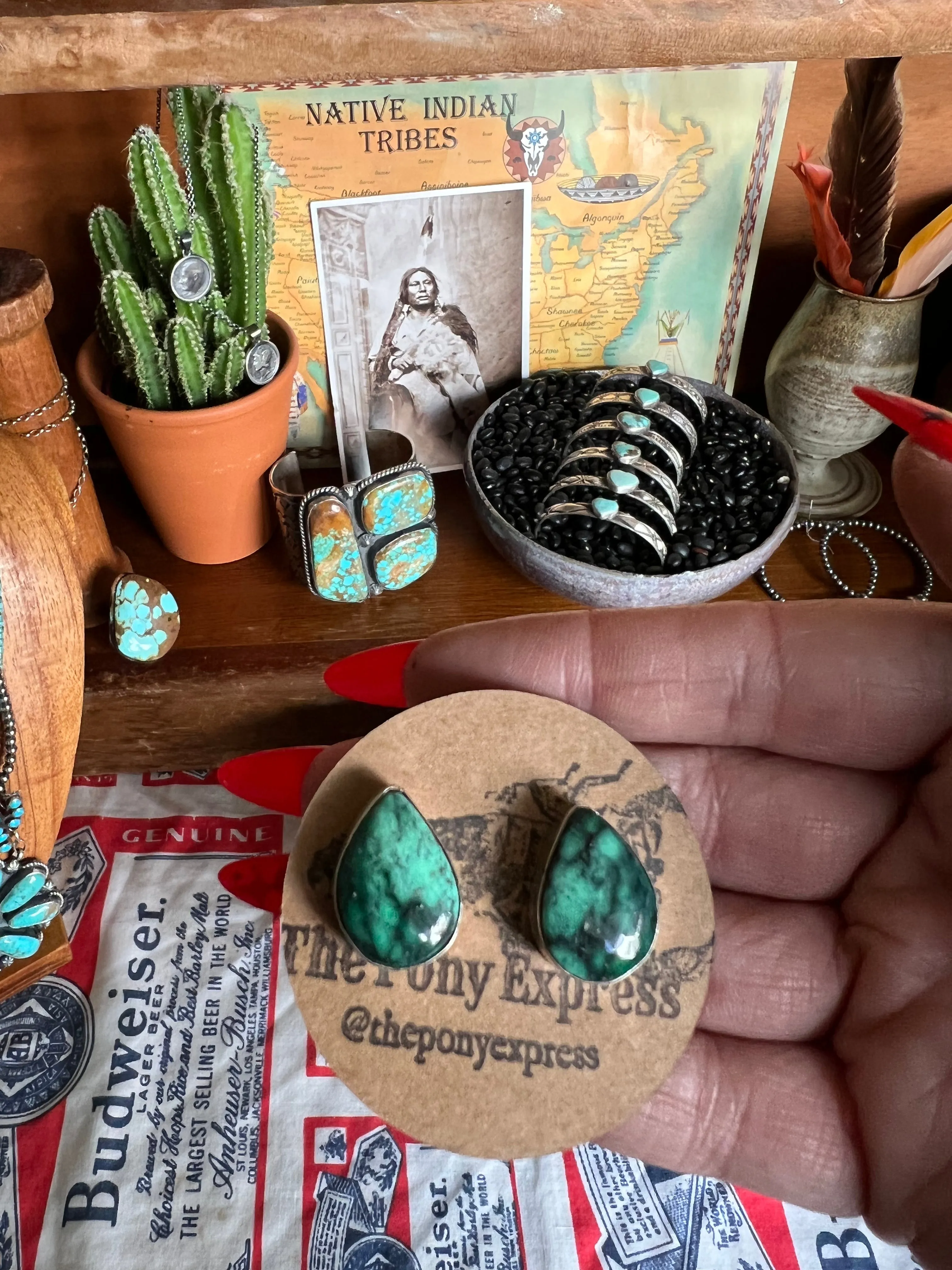 Stud Turquoise Earrings