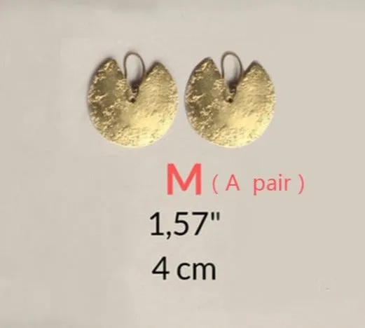 TEEK - Hammered Knotch Disc Earrings