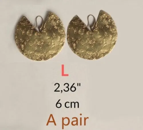 TEEK - Hammered Knotch Disc Earrings