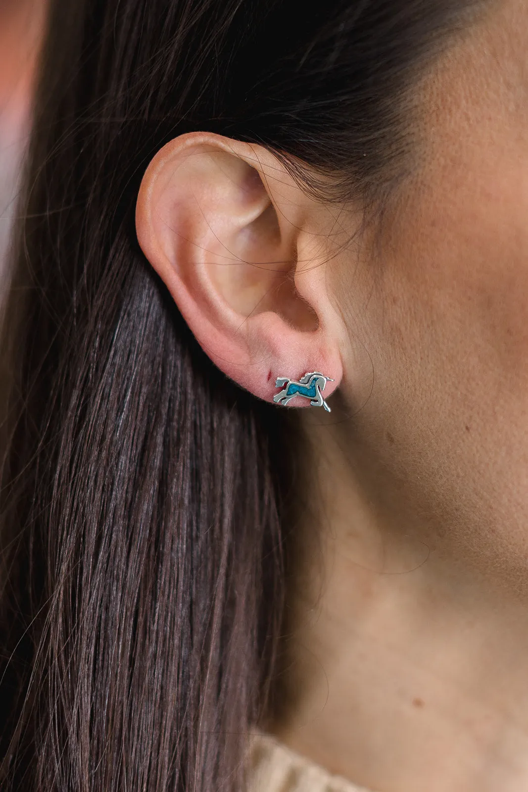 The Turquoise Unicorn Studs