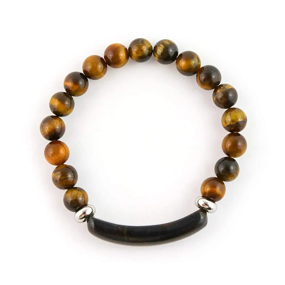 Tiger Eye Bracelet with Geometric Shape