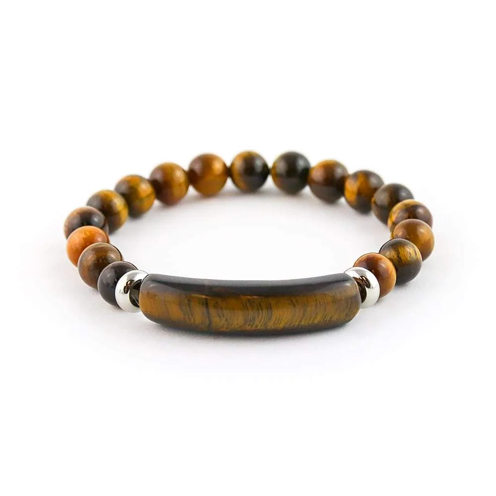 Tiger Eye Bracelet with Geometric Shape