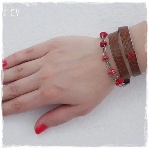 Triple Wrap Leather Bracelet