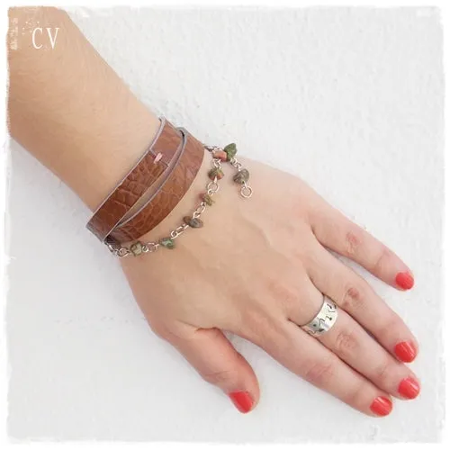 Triple Wrap Leather Bracelet