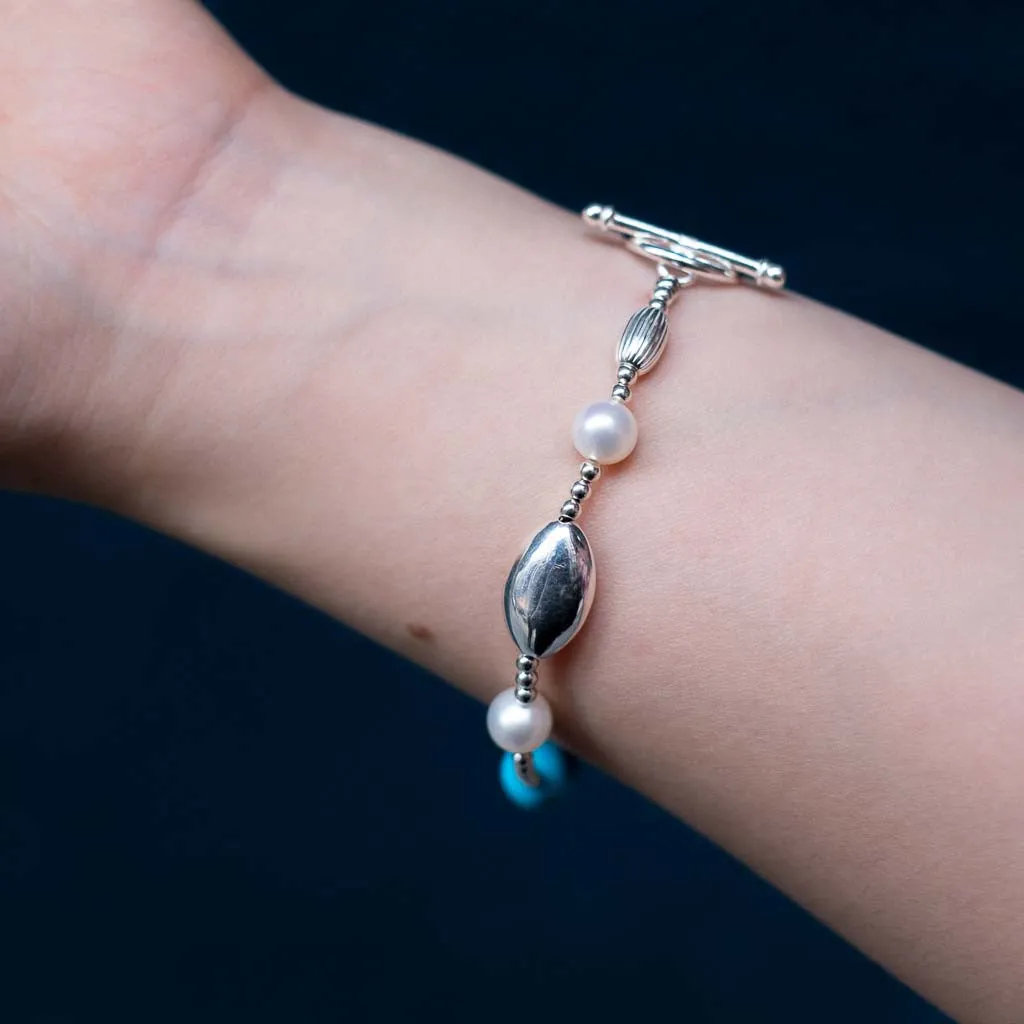 Turquoise Mermaid - Sleeping Beauty Turquoise Silver Bracelet