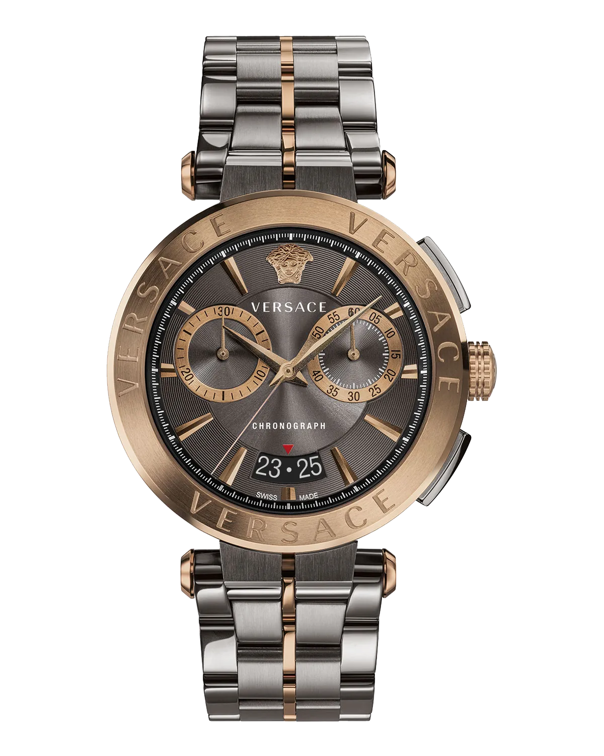 Versace Men's Watch Aion Chronograph 45mm Grey Bronze VE1D02023