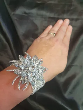 Vintage inspired crystal wrist corsage for Prom or wedding by Crystal wedding uk