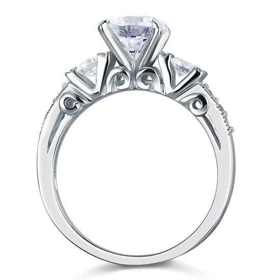 Vintage Style 1.25 Carat Simulated Diamond 925 Sterling Silver Wedding Engagement Ring