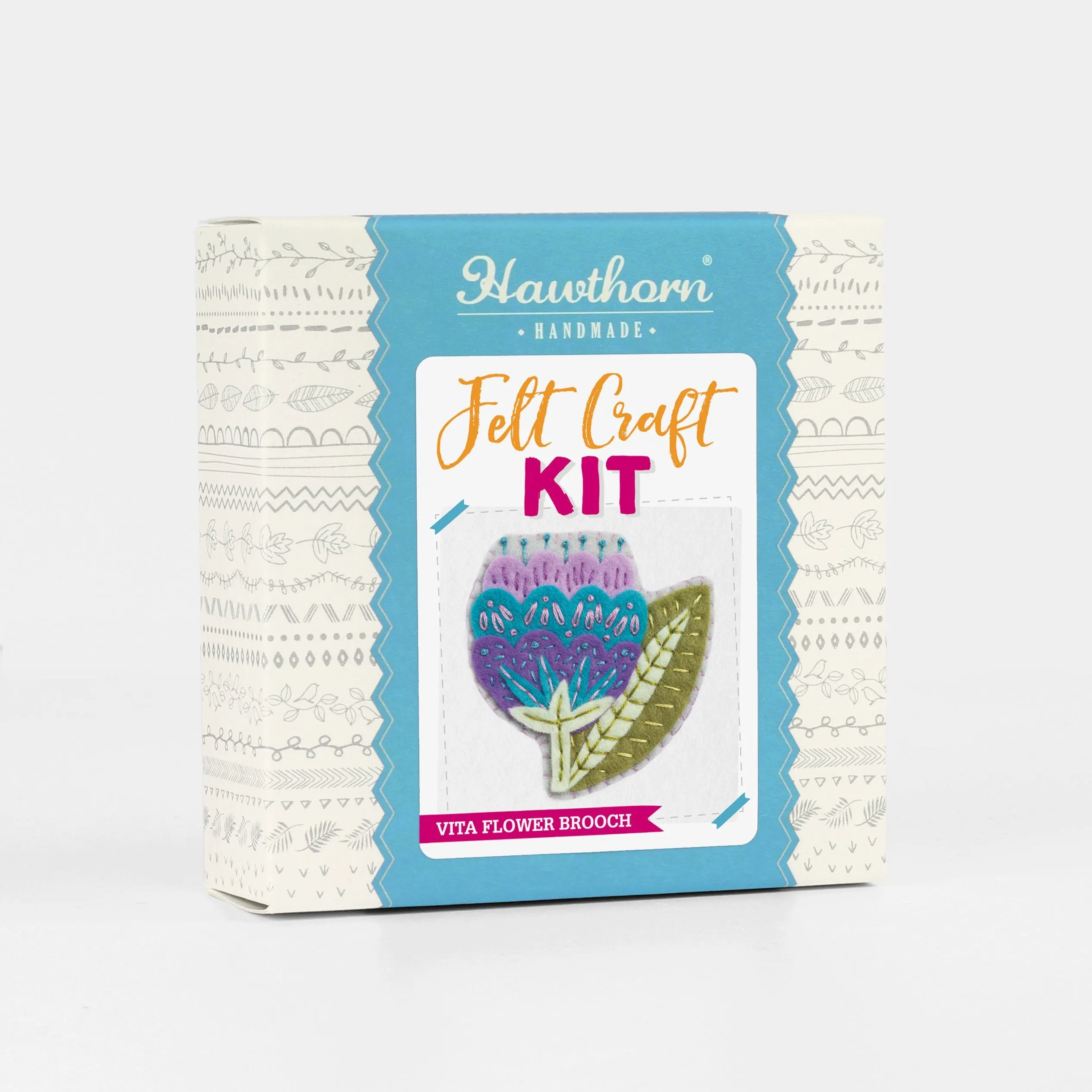 Vita Flower Felt Craft Brooch Kit