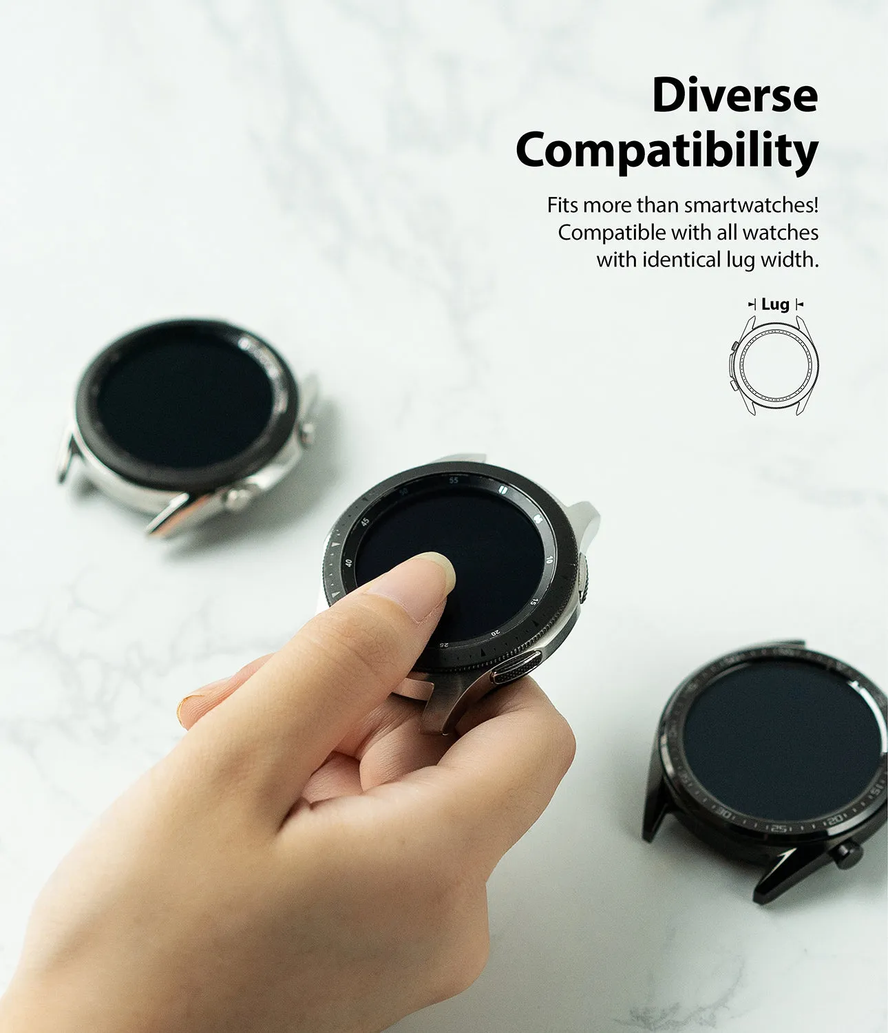 Watch Lug 22mm | Metal One Band [Black]