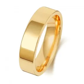 Wedding Band 9K Flat Court 5mm-1.45 Wedding  Ring W125M